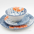 Hot Selling pad printen keramische steengoed servies sets